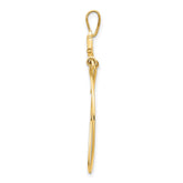 14k Double Dolphins Charm Holder Pendant